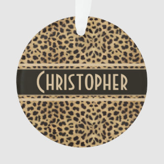 Leopard Spot Skin Print Personalized Ornament