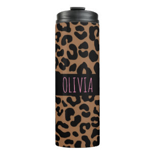 Leopard Spot Skin Print Personalized Thermal Tumbler