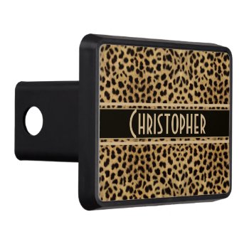 Leopard Spot Skin Print Personalized Trailer Hitch Cover by ironydesigns at Zazzle
