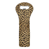 Leopard Spot Skin Print Personalized Wine Bag (Back)