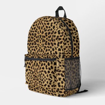 Leopard Spot Skin Print Printed Backpack by ironydesigns at Zazzle
