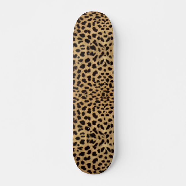 Leopard Spot Skin Print Skateboard Deck (Front)