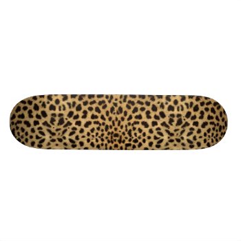 Leopard Spot Skin Print Skateboard Deck by ironydesigns at Zazzle