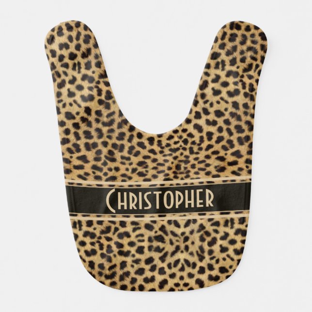 Leopard Spot To Personalize Bib (Front)