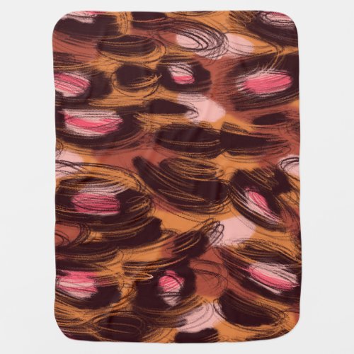 Leopard Spots African Animal Pattern Baby Blanket