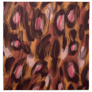 Leopard Spots African Animal Pattern Cloth Napkin