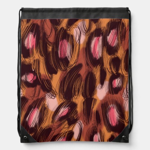 Leopard Spots African Animal Pattern Drawstring Bag