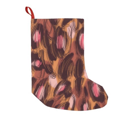 Leopard Spots African Animal Pattern Small Christmas Stocking
