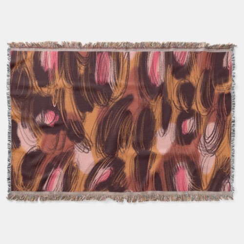 Leopard Spots African Animal Pattern Throw Blanket