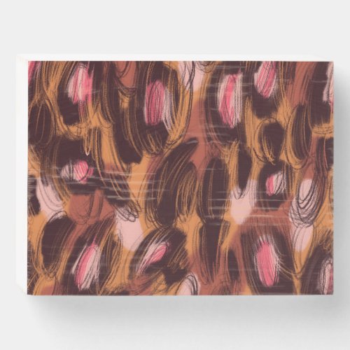 Leopard Spots African Animal Pattern Wooden Box Sign