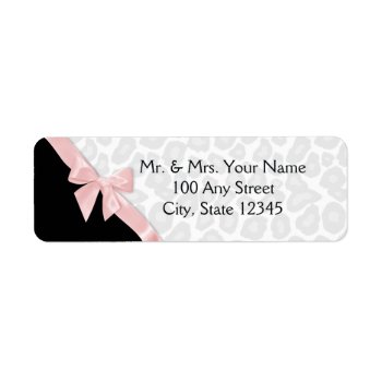Leopard Spots And Pink Ribbon Label by InBeTeen at Zazzle