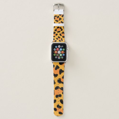 Leopard spots animal skin design apple watch band