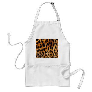 Leopard Spots Black Brown Wild Animal Fine Art Adult Apron