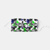 Leopard Spots Blue Green Adult Cloth Face Mask (Front, Folded)