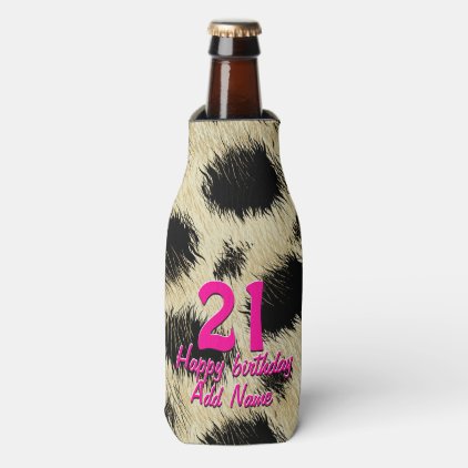 Leopard spots bottle cooler