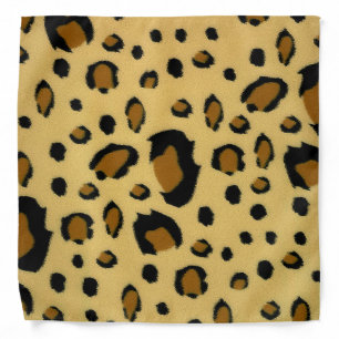 Leopard Spots Brushed Fur Texture Look Bandana