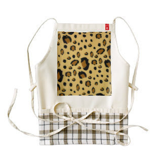 Leopard Spots Brushed Fur Texture Look Zazzle HEART Apron