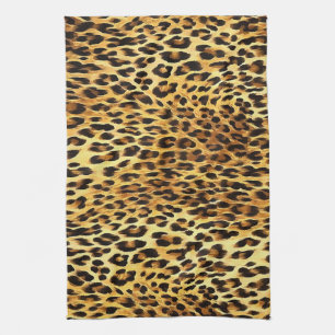 Leopard Spots Camouflage Pattern Painting Kitchen Towel