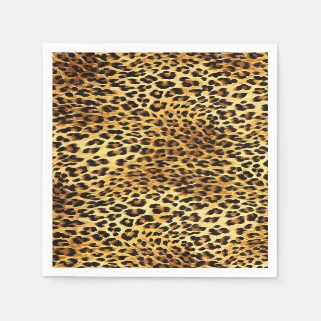 Leopard Spots Camouflage Pattern Painting Napkins (Front)