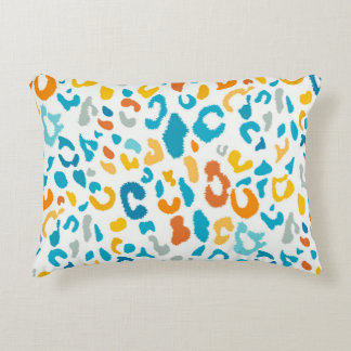 Leopard Spots: Colorful Vintage Texture. Accent Pillow