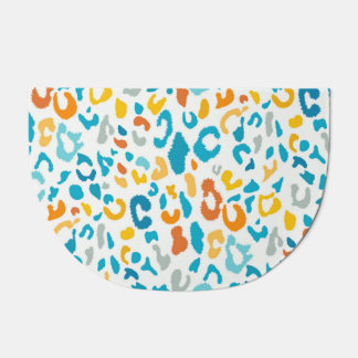 Leopard Spots: Colorful Vintage Texture. Doormat