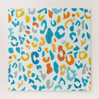 Leopard Spots: Colorful Vintage Texture. Jigsaw Puzzle