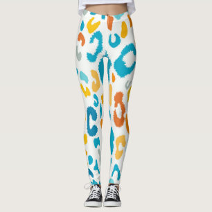 Leopard Spots: Colorful Vintage Texture. Leggings