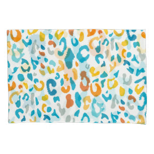 Leopard Spots: Colorful Vintage Texture. Pillow Case