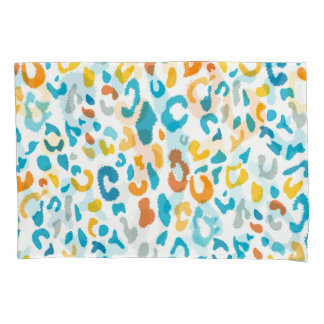 Leopard Spots: Colorful Vintage Texture. Pillow Case