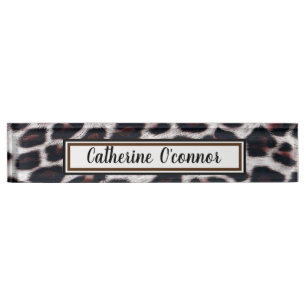 Leopard Spots Desk Name Plate