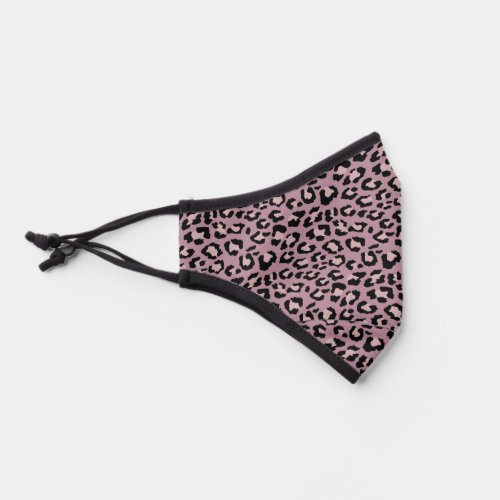 Leopard Spots Dusty Rose Pink Animal Print Pattern Premium Face Mask