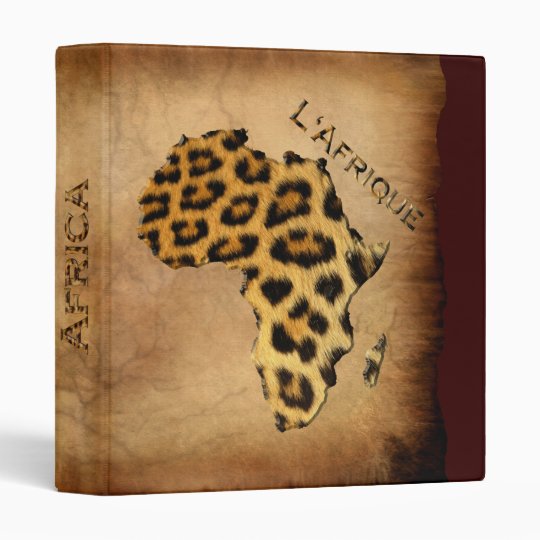 Leopard Spots-Effect MAP OF AFRICA Binder