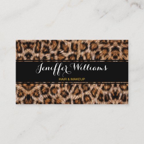 Leopard Spots Fur Jaguar Animal Cat skin Pattern   Business Card