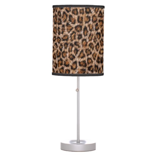 Leopard Spots Fur Jaguar Animal Cat skin Patternj Table Lamp
