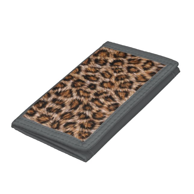 Leopard Spots Fur Jaguar Animal Cat skin Pattern.j Trifold Wallet (Bottom)