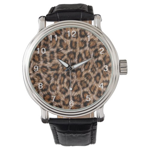 Leopard Spots Fur Jaguar Animal Cat skin Patternj Watch