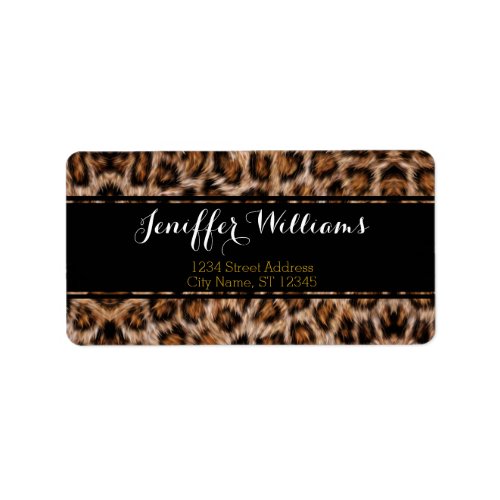 Leopard Spots Fur Jaguar Animal Cat skin Pattern   Label