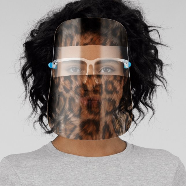 Leopard Spots Fur Jaguar Animal Pattern Face Shield (Insitu)