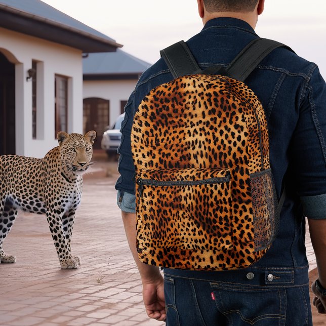 Leopard Spots Fur Pattern  Printed Backpack (Creator Uploaded)