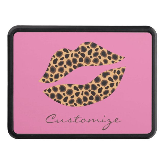 Leopard Spots Lipstick Kiss Thunder_Cove Hitch Cover (Front)