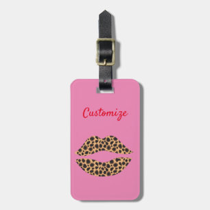 Leopard Spots Lipstick Kiss Thunder_Cove Luggage Tag