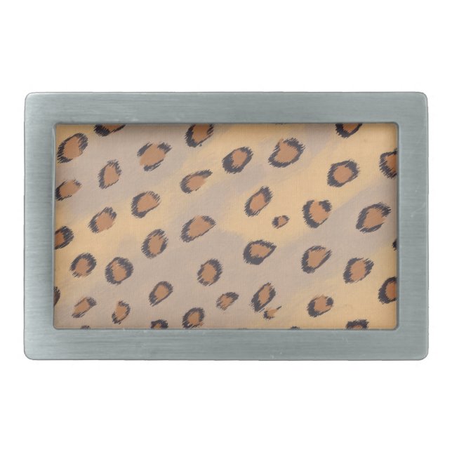 Leopard Spots Painting Custom Belt Buckles (Front)