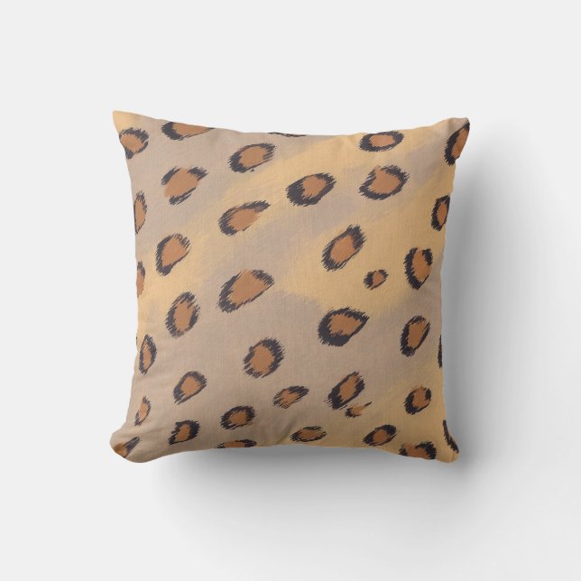 Leopard Spots Painting Custom Pillows (Front)