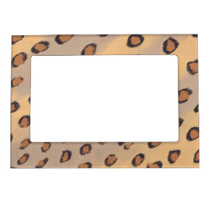 Leopard Spots Painting Frame Photo Magnets