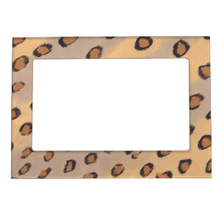 Leopard Spots Painting Frame Photo Magnets