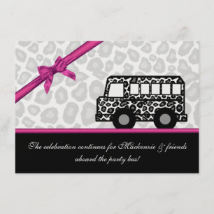 Leopard Spots Party Bus Invitation