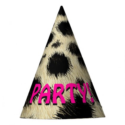 Leopard spots party hat