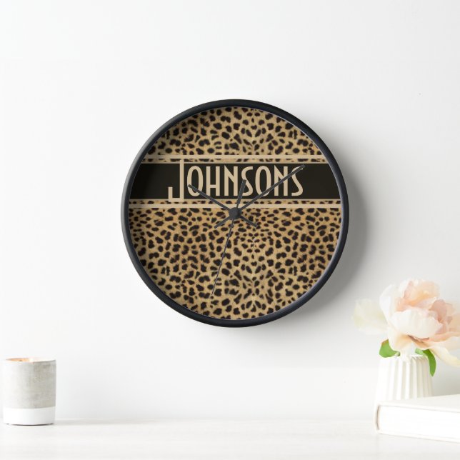Leopard Spots Pattern Clock (Home)
