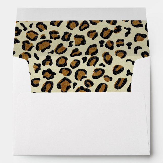Leopard Spots Pattern Inside Personalized Envelope (Back (Bottom))