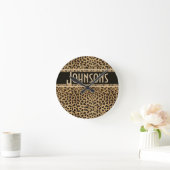 Leopard Spots Pattern Round Clock (Home)